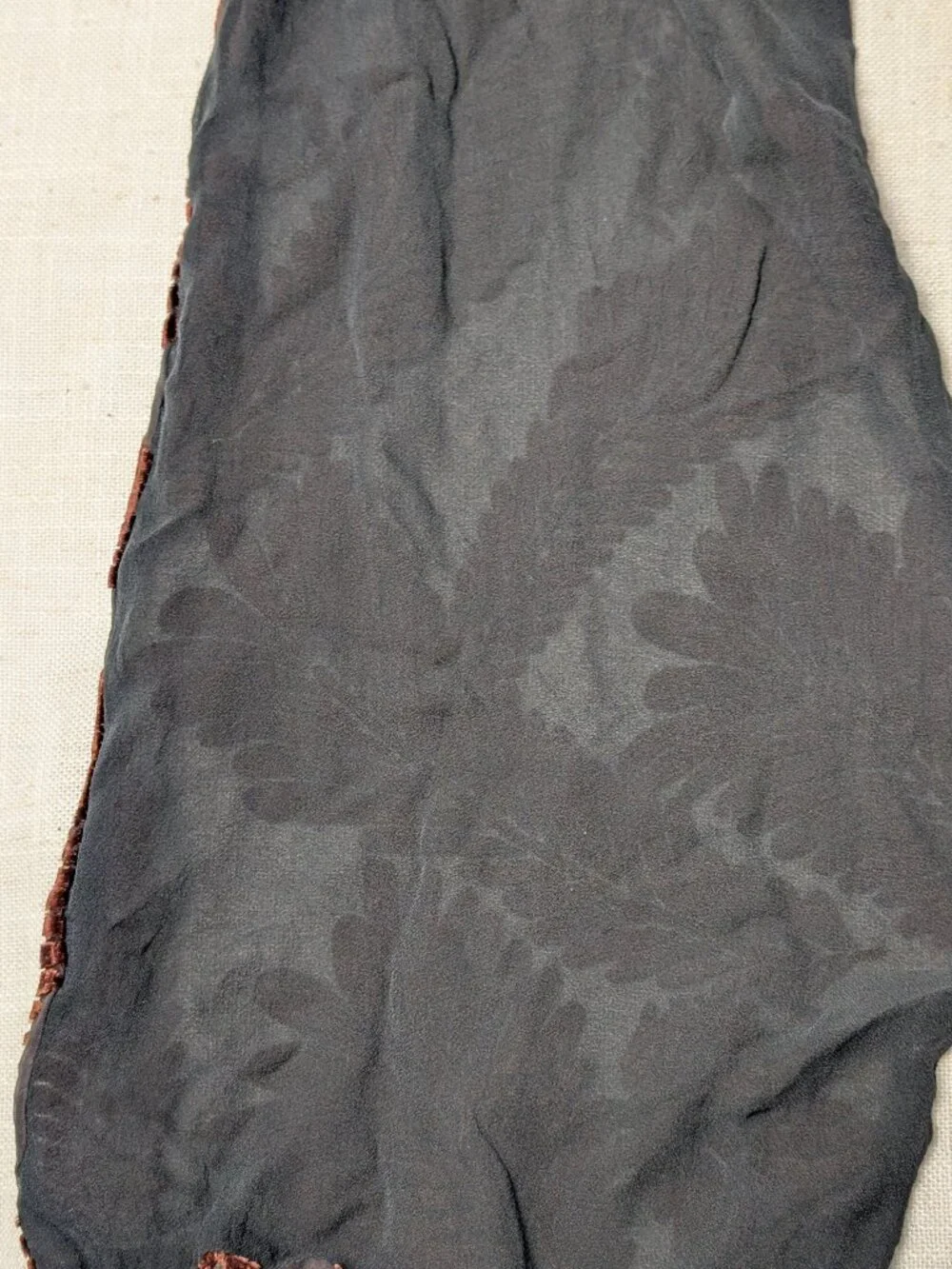 Velvet Burnout Rusty Red Scarf 10